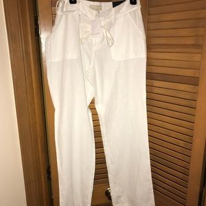 Never worn Banana Republic Linen White Pants sz12